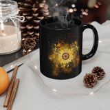 Sunflower Ink Splash 11oz Black Mug Sunflower Ink Splash 11oz Black Mug
