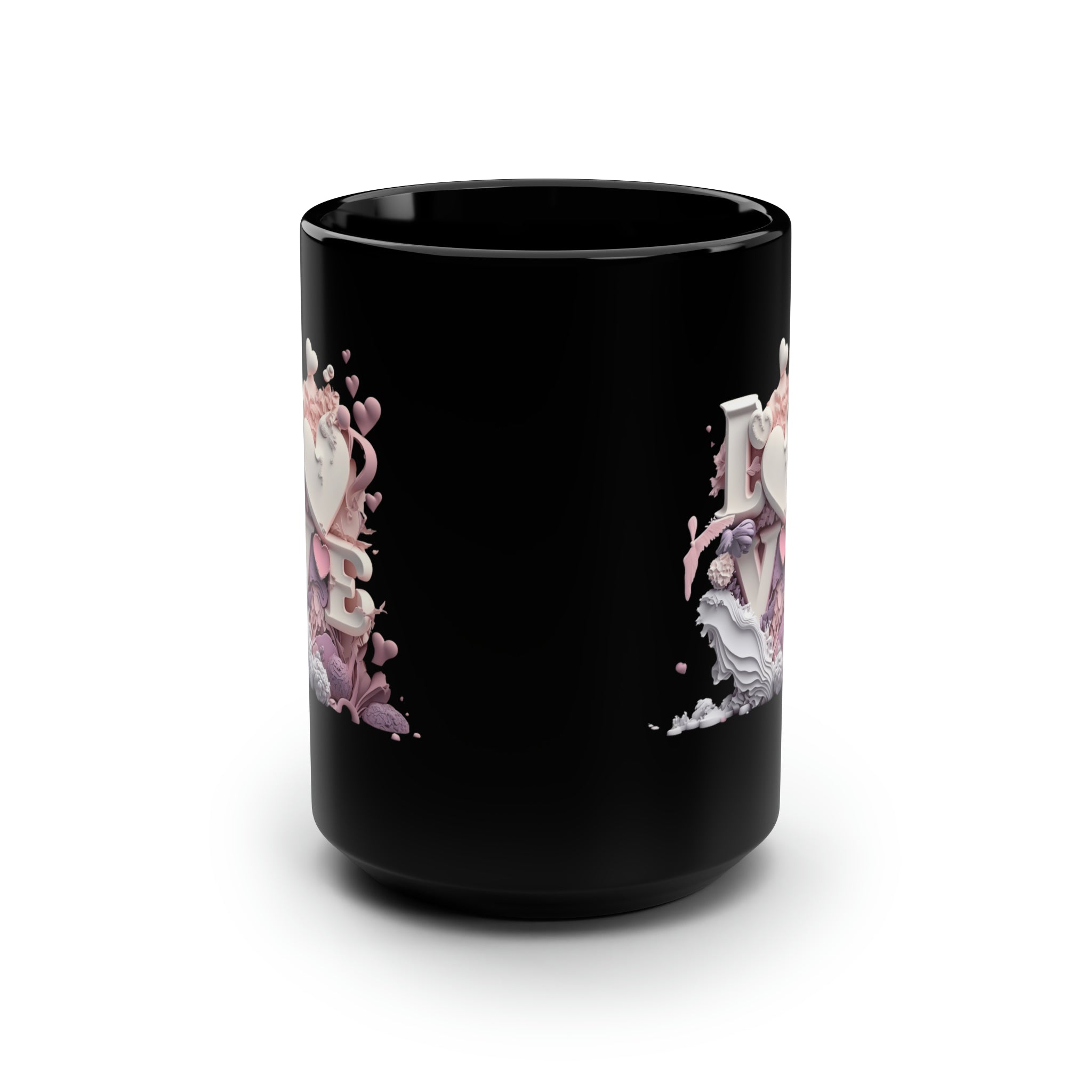 LOVE 3D Graphic Black Mug LOVE 3D Graphic Black Mug