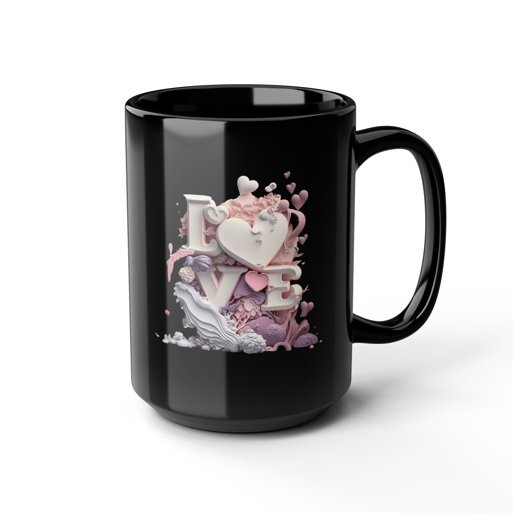 LOVE 3D Graphic Black Mug LOVE 3D Graphic Black Mug