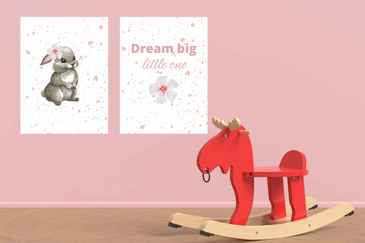 Dream Big Rabbit Wall Art Print Barty life