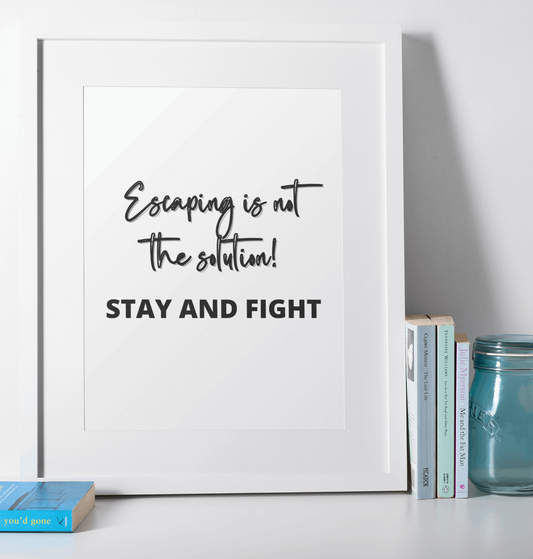 Escaping Is Not The Solution, Stay and Fight Barty life
