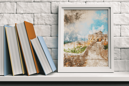 Great wall of China Watercolor Art Barty life