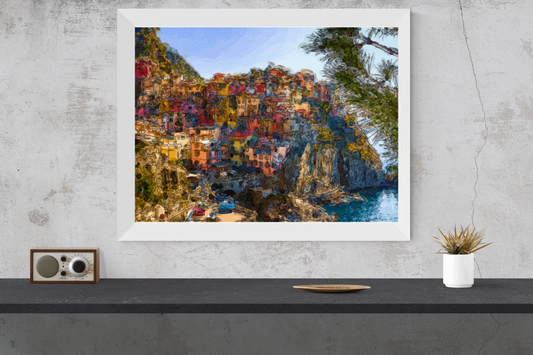 Italy Watercolor Sketch Wall Art Barty life