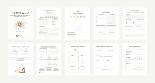 The Energy Map| Printable & Digital Planner for Energy Management, Self-Reflection & Intentional Productivity