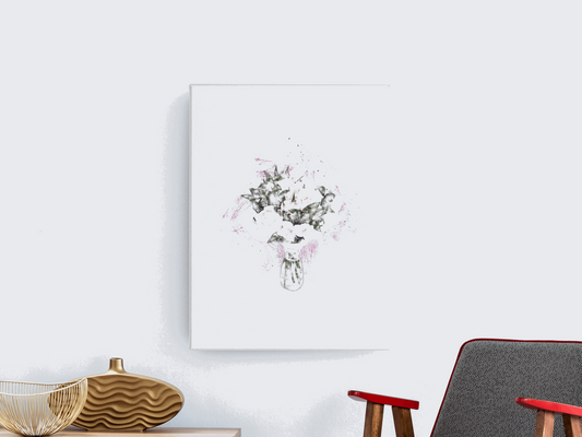 Flower Bouquet Ink Wall Art Barty life