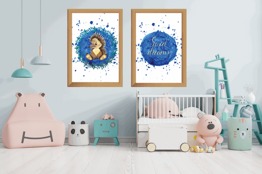 Hedgehog, Sweet Dreams - Nursery Wall Art Barty life
