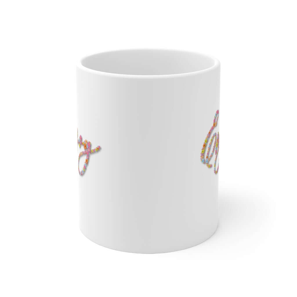 Enjoy (flower design) Ceramic Mug 11oz Barty life Enjoy (flower design) Ceramic Mug 11oz Barty life