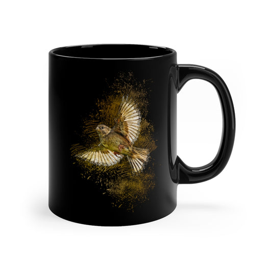 Little Bird 11oz Black Mug Barty life