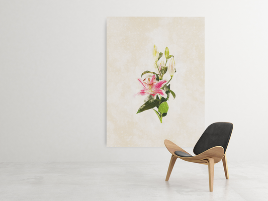 Lily Flower Watercolor Art Barty life