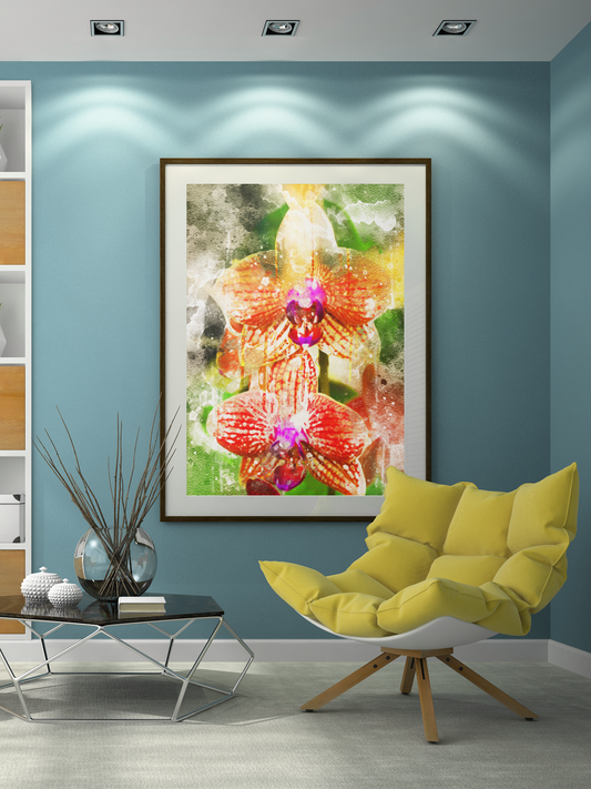 Orchid Watercolor Art Barty life