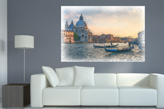 Venice Watercolor Sketch Wall Art Barty life