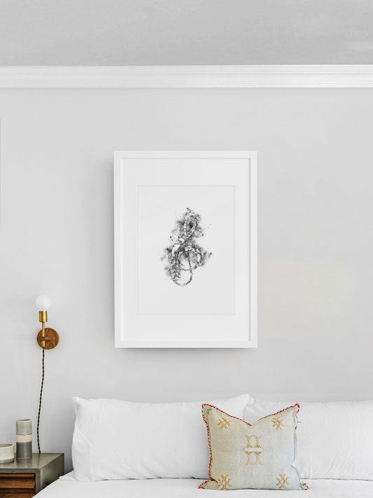 Violin Key Ink Wall Art Barty life