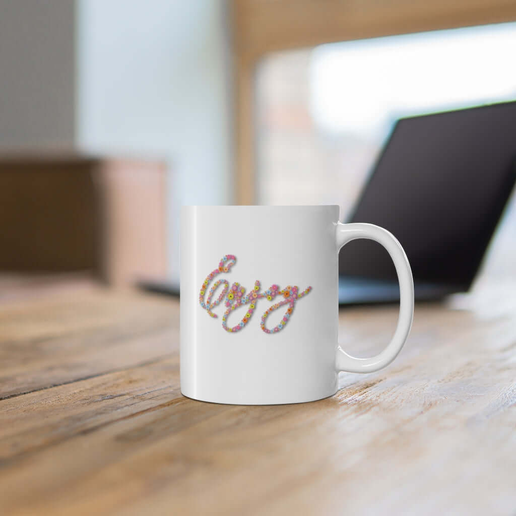 Enjoy (flower design) Ceramic Mug 11oz Barty life Enjoy (flower design) Ceramic Mug 11oz Barty life