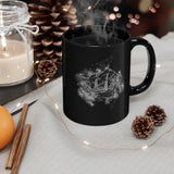 Ship Ink Splash 11oz Black Mug Barty life Ship Ink Splash 11oz Black Mug Barty life