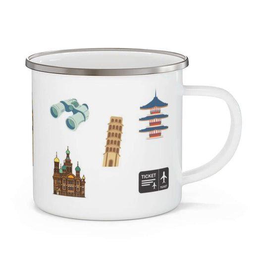 Travel-Inspired Enamel Camping Mug Barty life