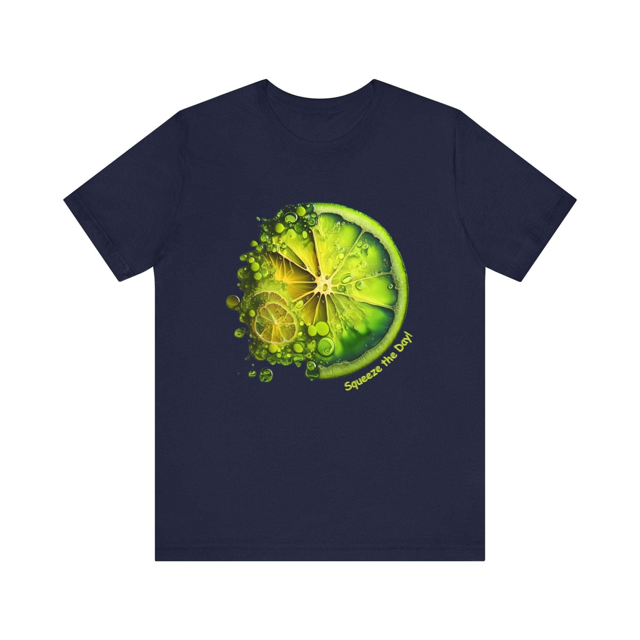 Lime T-Shirt - Vibrant Citrus Graphic Tee 'Squeeze the Day!' Unisex Tee