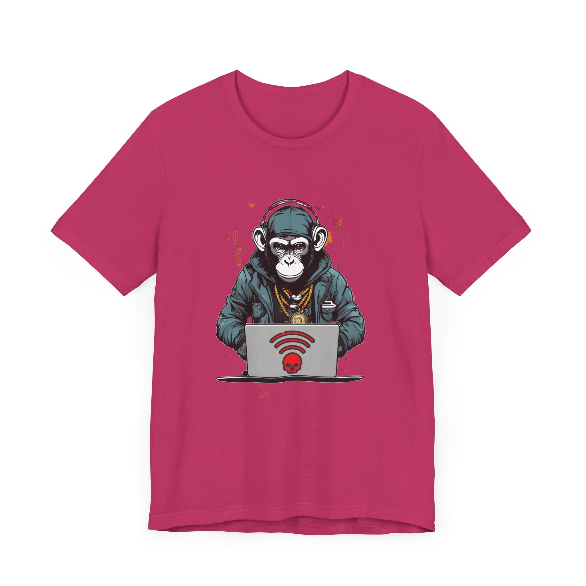 Monkey Hacker T-Shirt - Cool and Edgy Graphic Tee Unisex