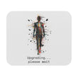 Futuristic Upgrade Mouse Pad – “Upgrading Please Wait” Tech Desk Mat, Minimalist Digital Art Mousepad
