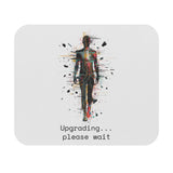 Futuristic Upgrade Mouse Pad – “Upgrading Please Wait” Tech Desk Mat, Minimalist Digital Art Mousepad