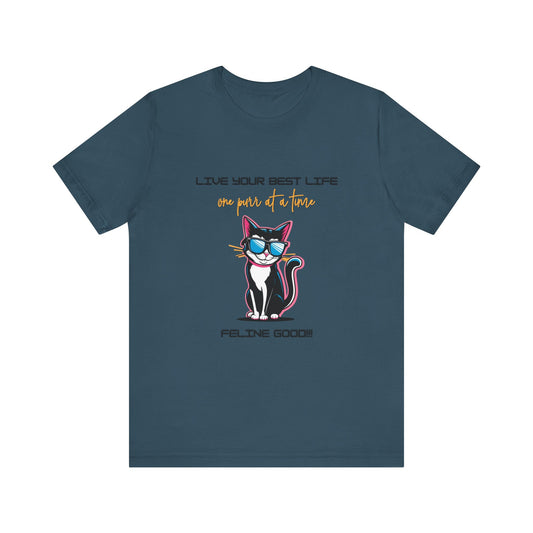 Cat Tee Live Your Best Life Graphic Shirt