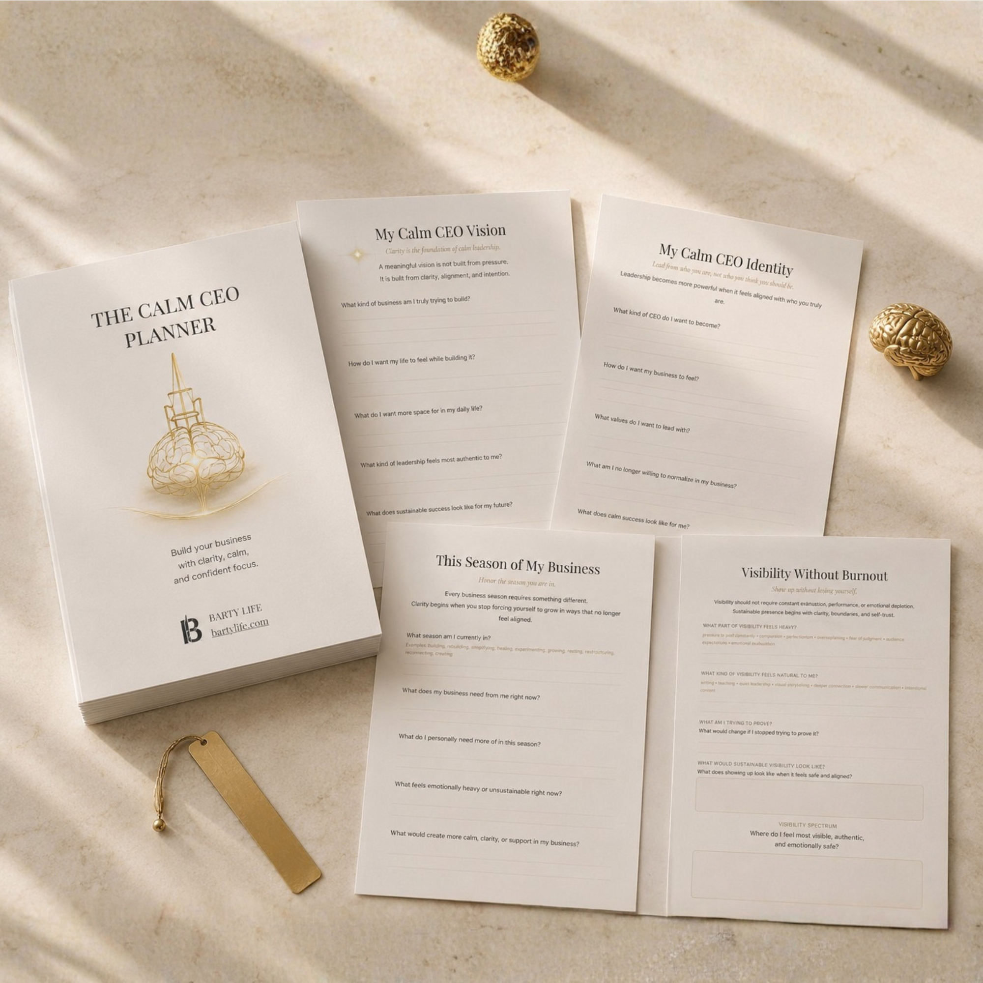 The Calm CEO Planner | Printable & Digital Business Planner for Female Entrepreneurs, Clarity & Sustainable Growth
