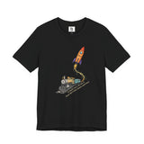 Plan Z Graphic T-Shirt – Motivational Train & Rocket Design Tee, Inspirational Quote Shirt
