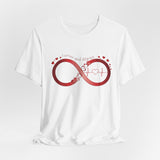 T-Shirt with Infinity Symbol and Hearts Forever and Always Design