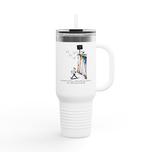 Motivational Insulated Travel Mug - 40oz Coffee Cup with Inspirational Design