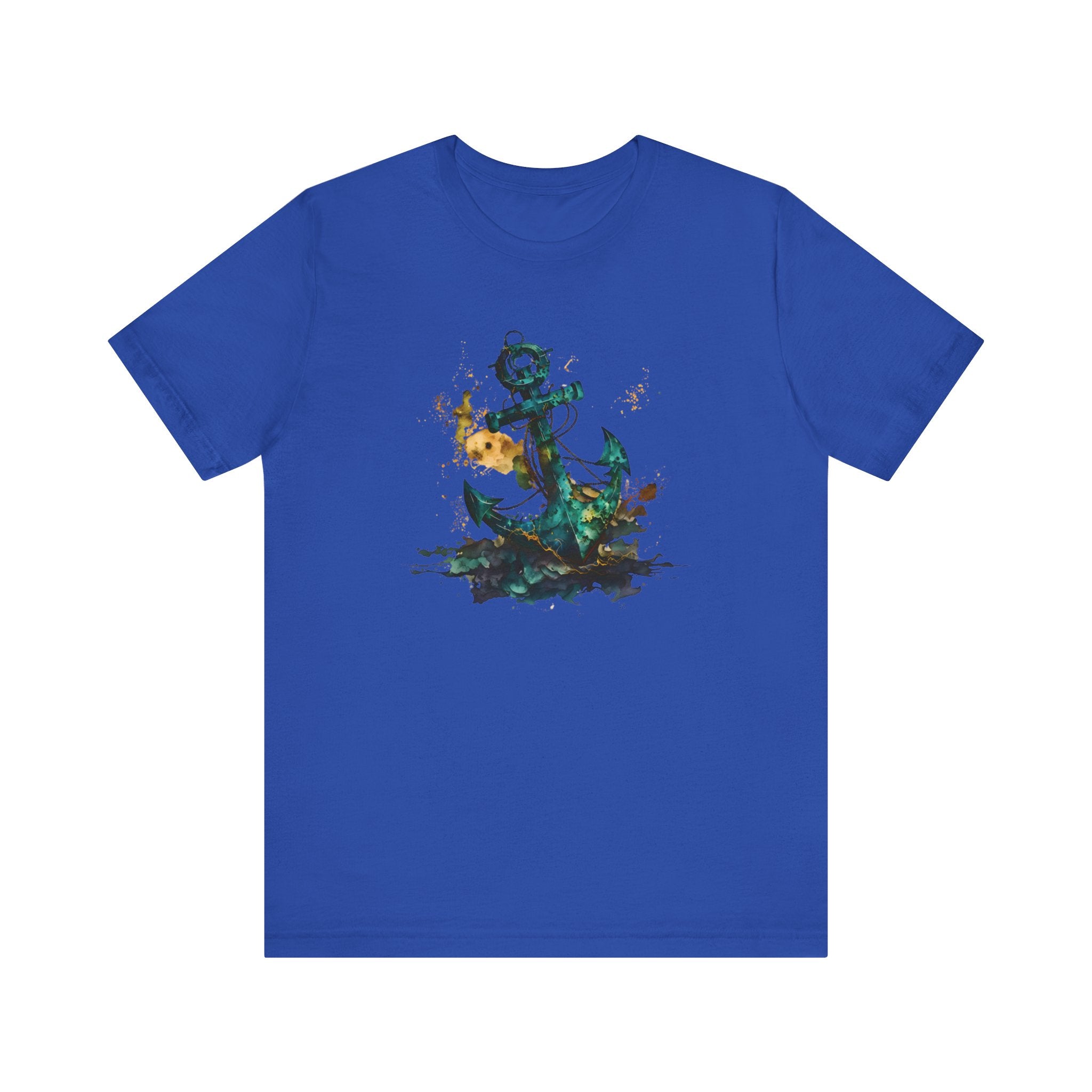 Blue Anchor T-Shirt - Embrace Nautical Charm -Unisex