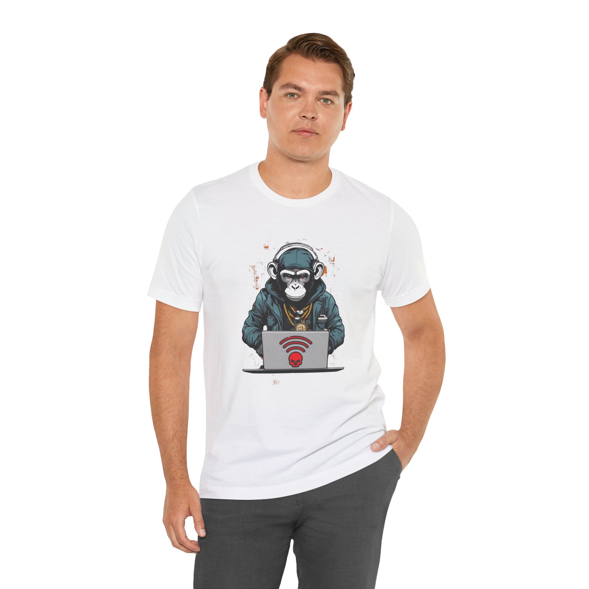 Monkey Hacker T-Shirt - Cool and Edgy Graphic Tee Unisex