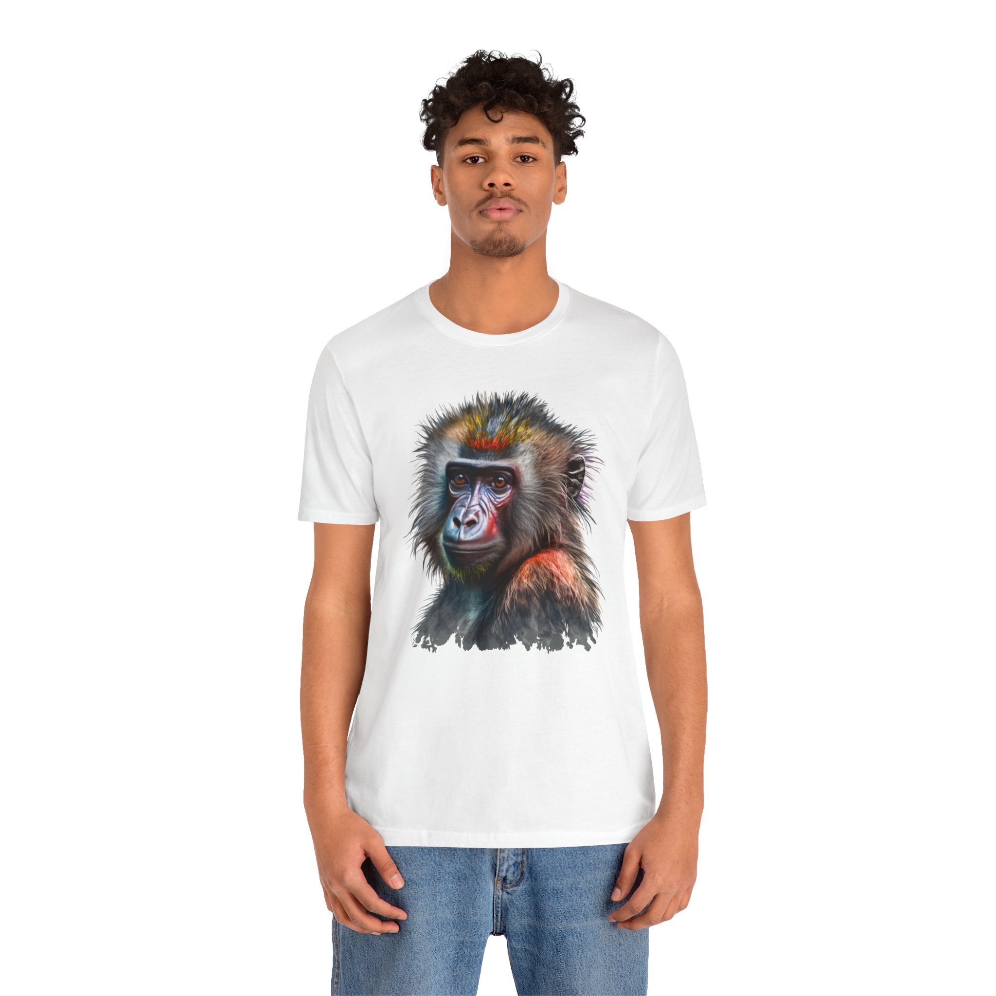 Vivid Mandrill Art T-Shirt - Colorful Wildlife Design  Unisex