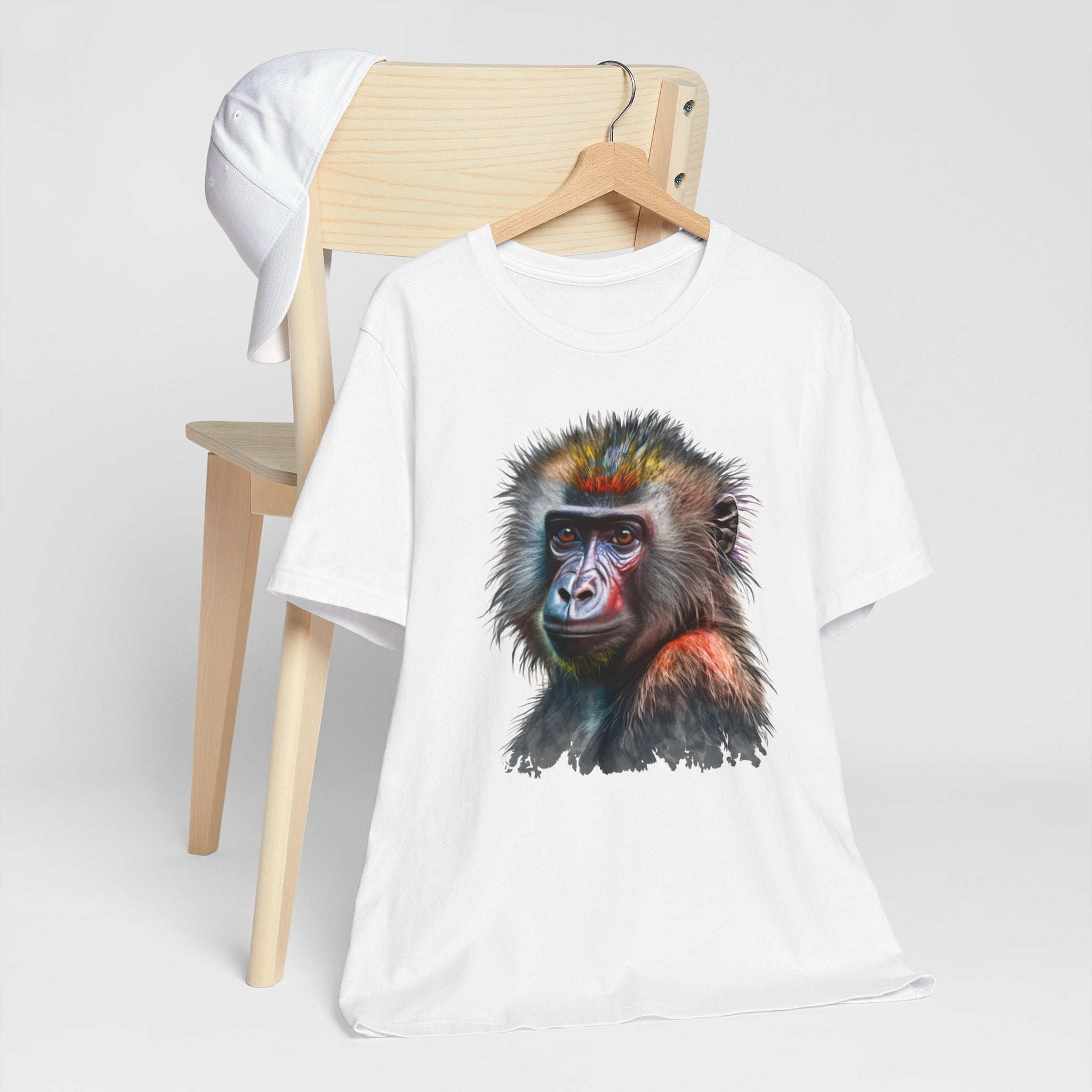 Vivid Mandrill Art T-Shirt - Colorful Wildlife Design  Unisex