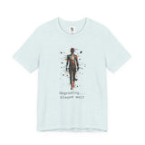 Futuristic Human Upgrade T-Shirt – “Upgrading... Please Wait” Graphic Tee, Minimal Tech Art Shirt, Unisex Streetwear