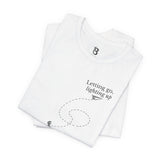 Letting Go, Lighting Up T-Shirt – Minimalist Inspirational Tee | Paper Plane Design | Mindful Aesthetic Shirt