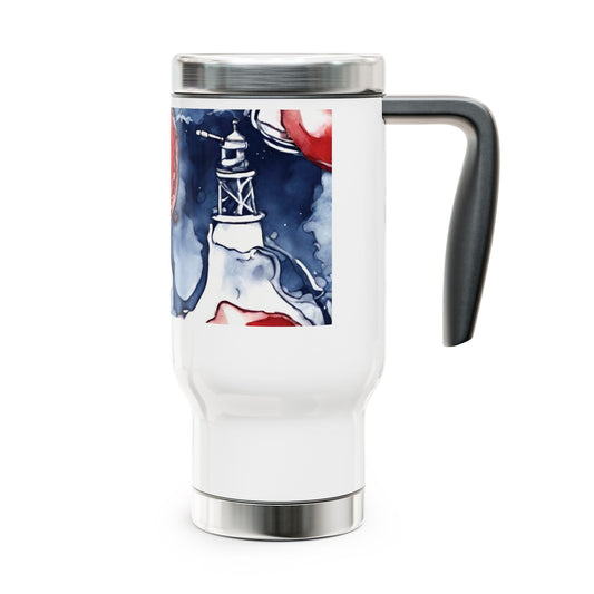 Stainless Steel Travel Mug with Handle, 14oz