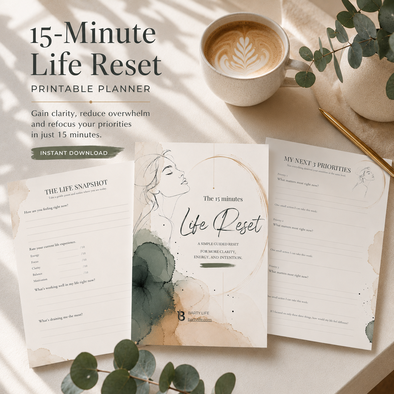 Life Reset printable planner 