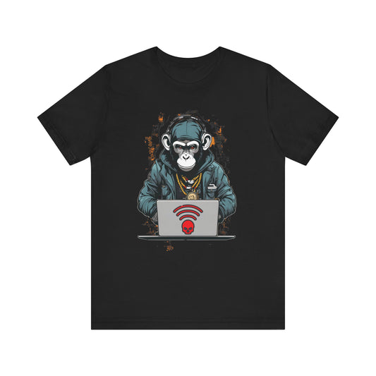 Monkey Hacker T-Shirt - Cool and Edgy Graphic Tee Unisex