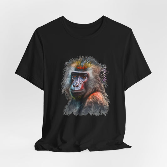 Vivid Mandrill Art Tee - Colorful Wildlife Design Unisex T-Shirt