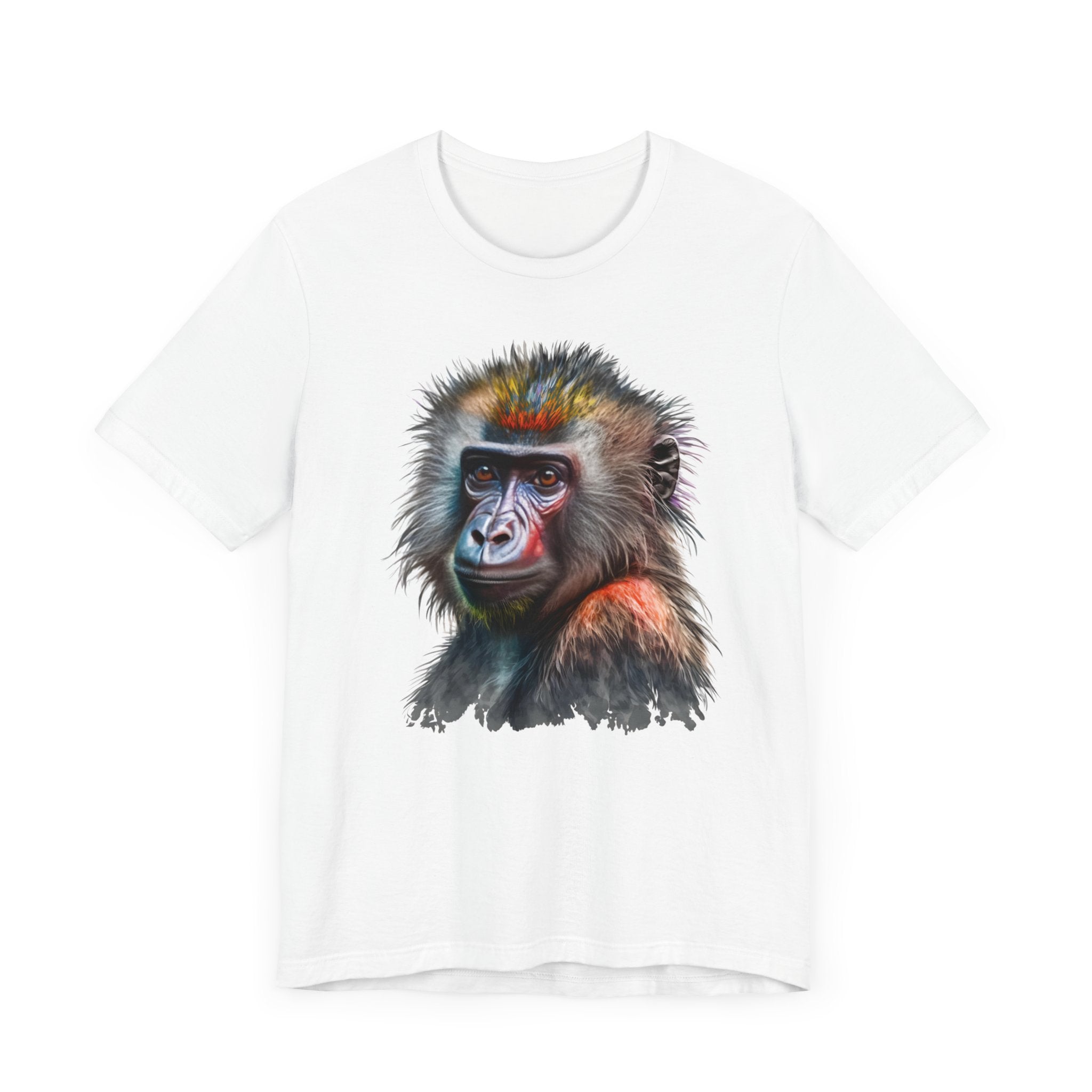 Vivid Mandrill Art T-Shirt - Colorful Wildlife Design  Unisex