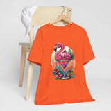 Flamingo Cocktail T-Shirt - Tropical Sunset Vibes  ( Unisex)