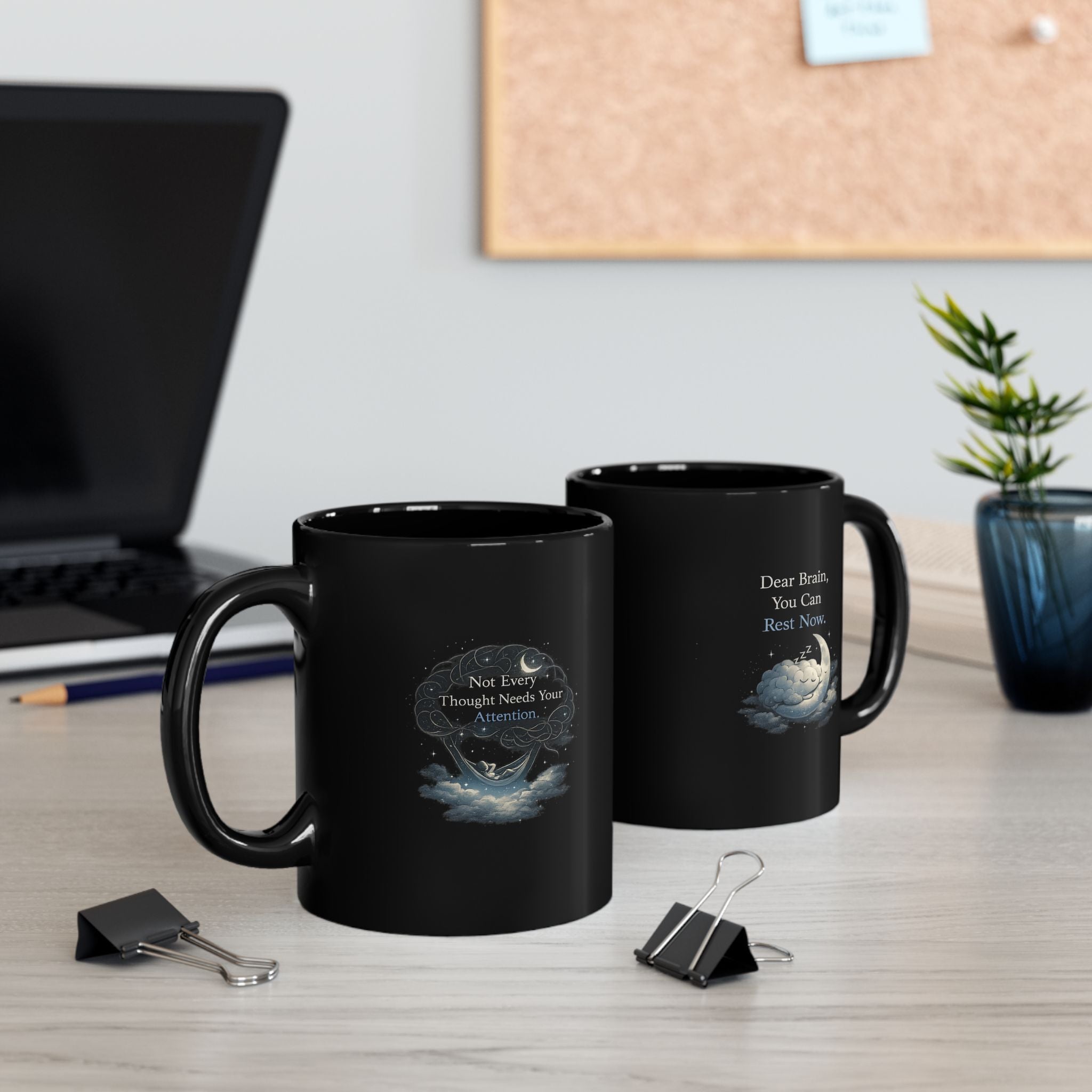 Not Every Thought Needs Your Attention Mug – Overthinking & Self-Care Coffee Mug