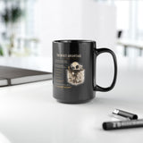 Motivational 'The Quiet Advantage' Black Coffee Mug — Inspirational Skull Design (11oz/15oz)