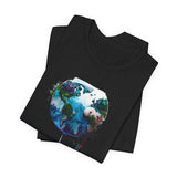 Artistic World Map T-Shirt - Perfect for Travel Lovers | Unique Wine Glass Design Unisex