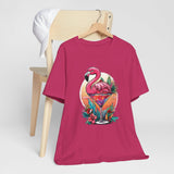 Flamingo Cocktail T-Shirt - Tropical Sunset Vibes  ( Unisex)