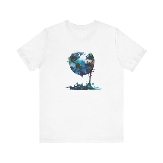 Artistic World Map T-Shirt - Perfect for Travel Lovers | Unique Wine Glass Design Unisex