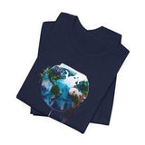 Artistic World Map T-Shirt - Perfect for Travel Lovers | Unique Wine Glass Design Unisex