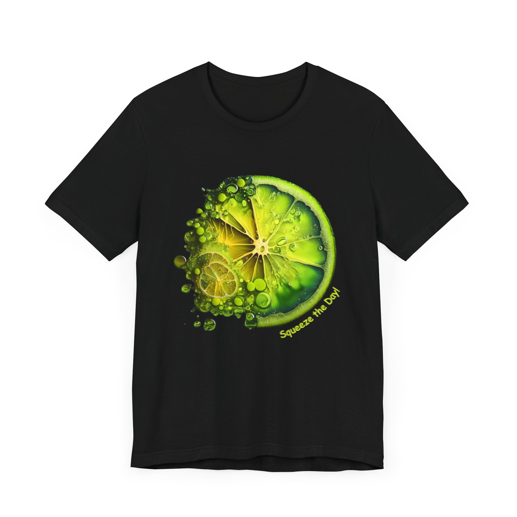 Lime T-Shirt - Vibrant Citrus Graphic Tee 'Squeeze the Day!' Unisex Tee