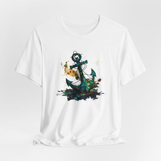 Blue Anchor T-Shirt - Embrace Nautical Charm -Unisex