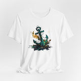 Blue Anchor T-Shirt - Embrace Nautical Charm -Unisex