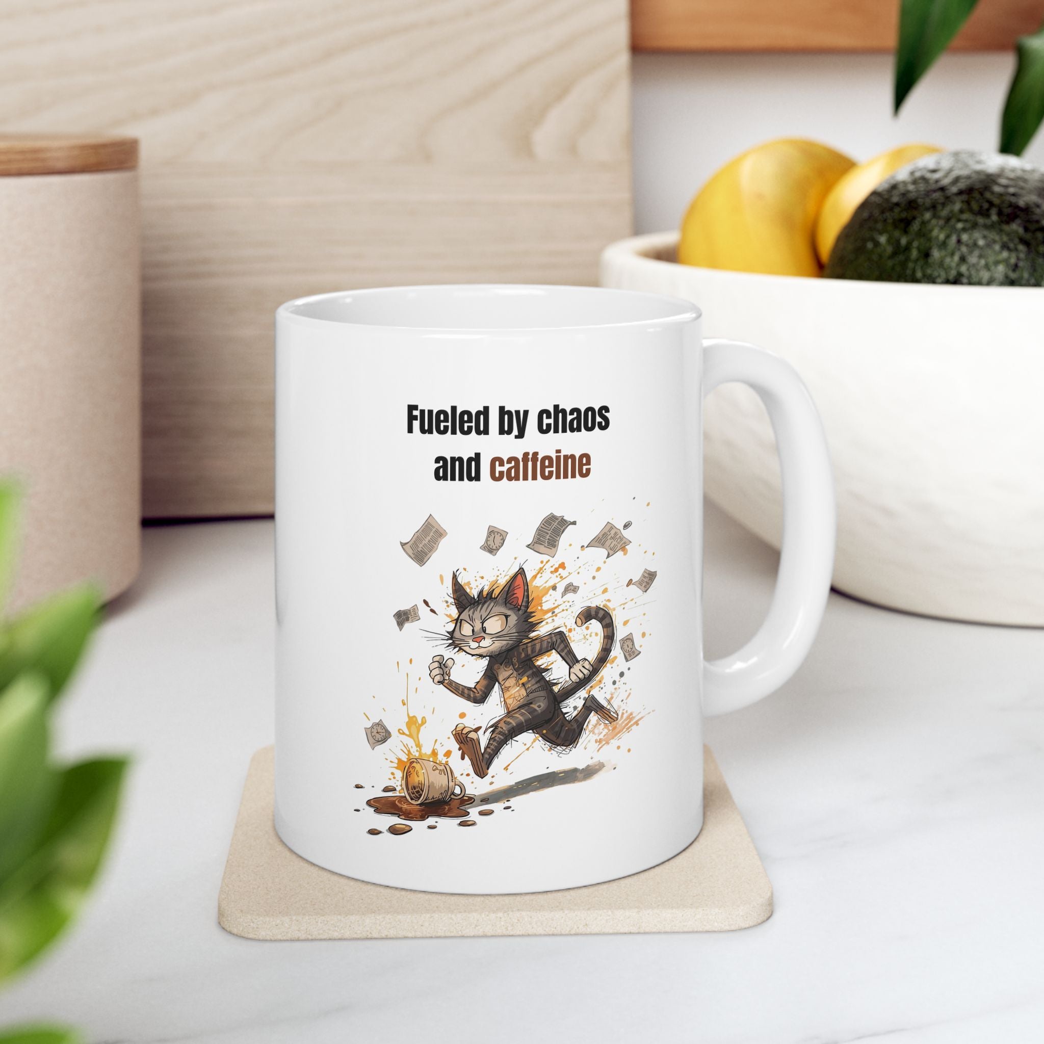 Fueled by Chaos and Caffeine Mug